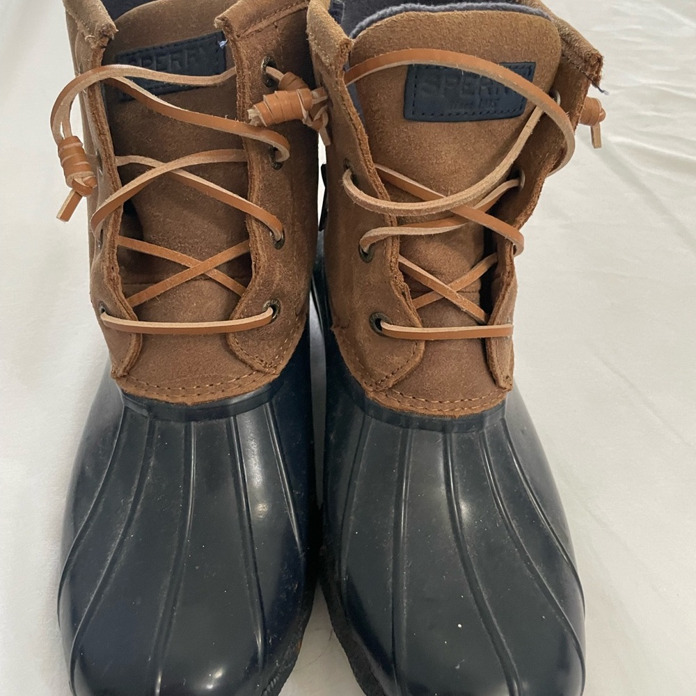 Sperry Brown and Black Duck Boots